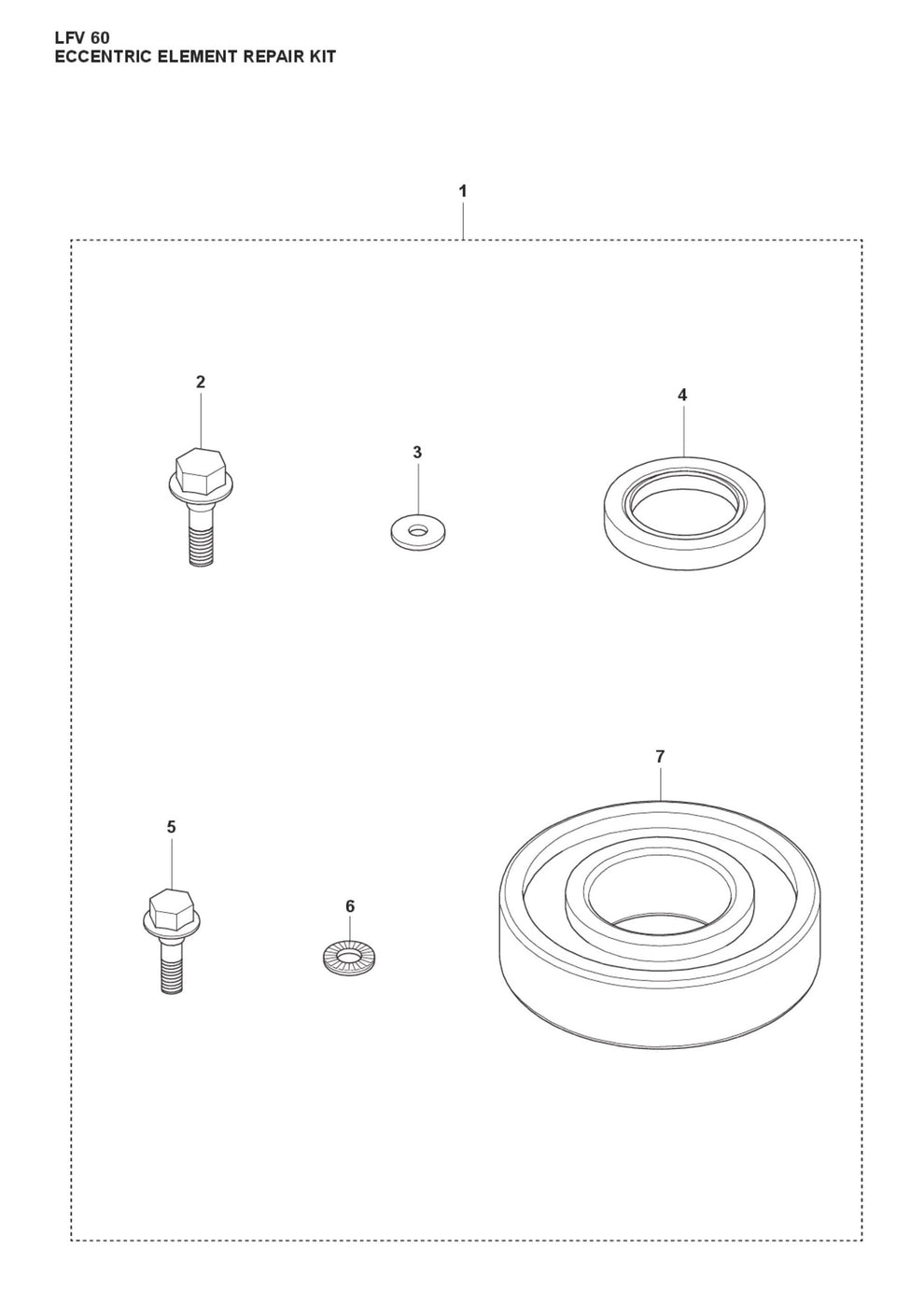 Eccentric Element Repair Kit Parts For LFV 60 By Husqvarna