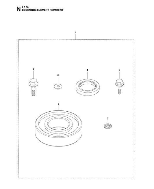Eccentric Element Repair Kit Parts For LF 50 L By Husqvarna