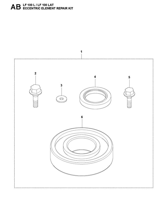 Eccentric Element Repair Kit Parts For LF 100 LAT Petrol By Husqvarna