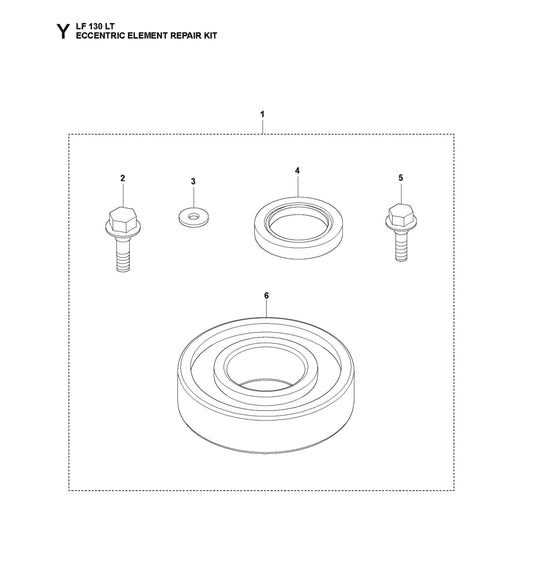 Eccentric Element Repair Kit Parts For LF 130 LT Petrol By Husqvarna