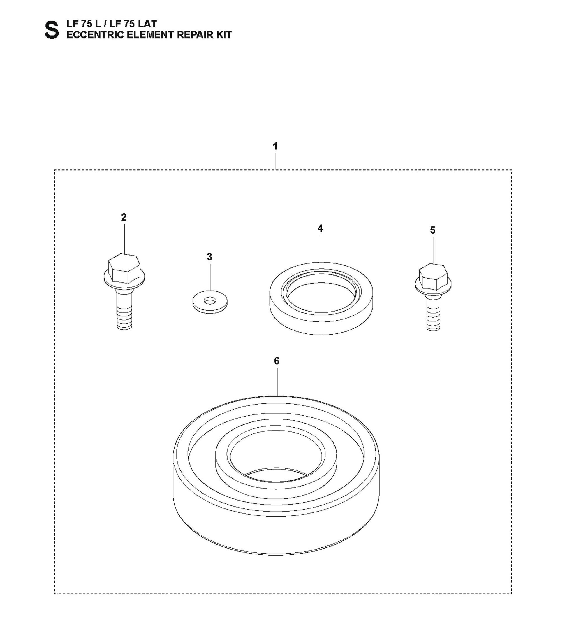 Eccentric Element Repair Kit Parts For LF 75 LAT By Husqvarna