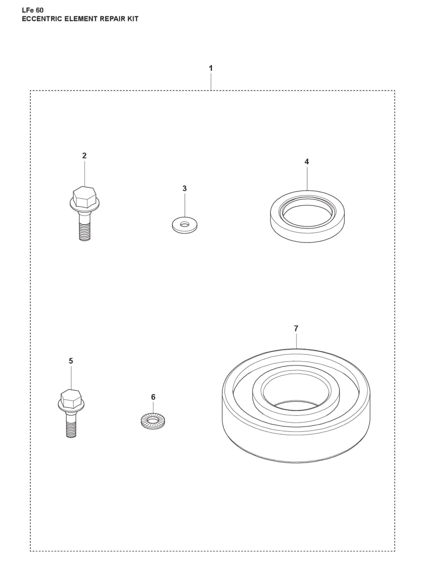 Eccentric Element Repair Kit Parts For LFe 60 By Husqvarna