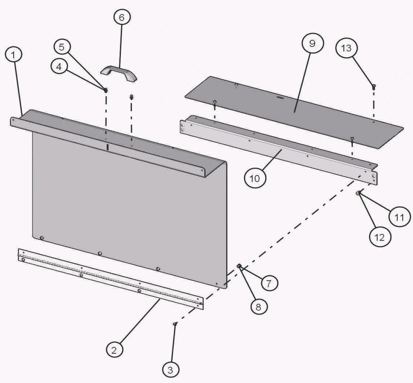 Eclipse AB 2220 SE Arrow Board - Battery Hood and Rear Cover Assembly Parts By Allmand