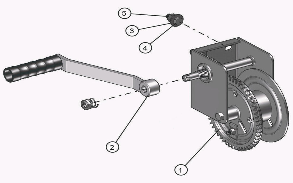 Eclipse AB 2220 SE Arrow Board - Winch Assembly Parts By Allmand