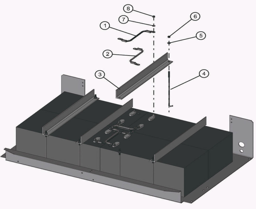 Eclipse AB 2220 SE Arrow Board - Four Battery Installation (Option) Assembly Parts By Allmand