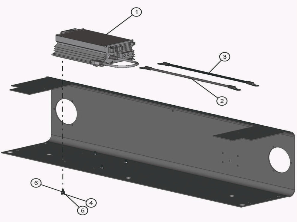 Eclipse AB 2220 SE Arrow Board - Battery Charger Installation Assembly Parts By Allmand