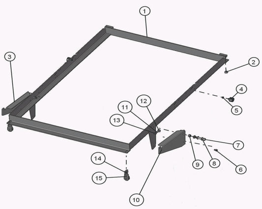 Eclipse AB 2220 SE Arrow Board - Swing Arm Assembly Parts By Allmand