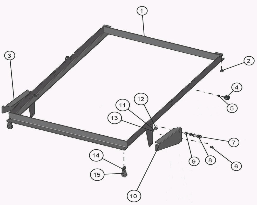 Eclipse AB 2220 SE Arrow Board - Swing Arm Assembly Parts By Allmand