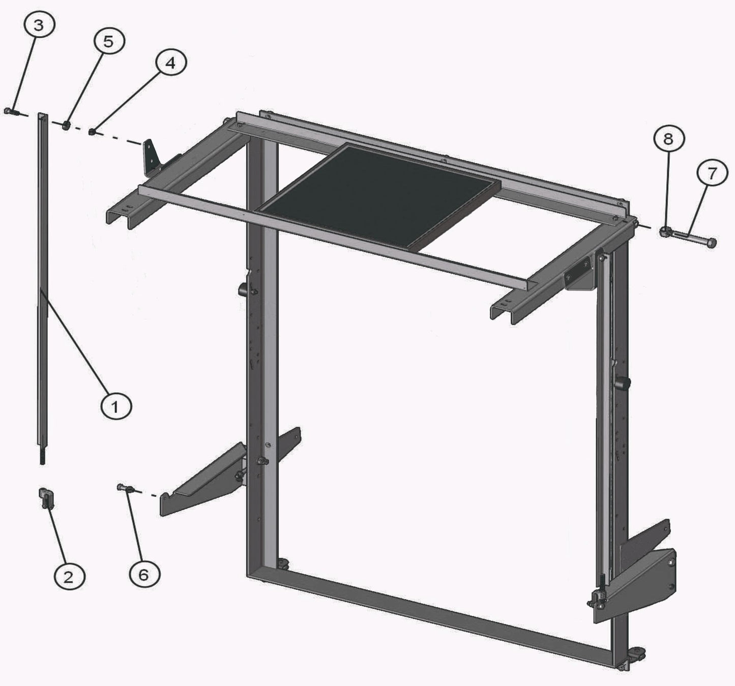 Eclipse AB 2220 SE Arrow Board - Solar Panel Lift Arm Assembly Parts By Allmand