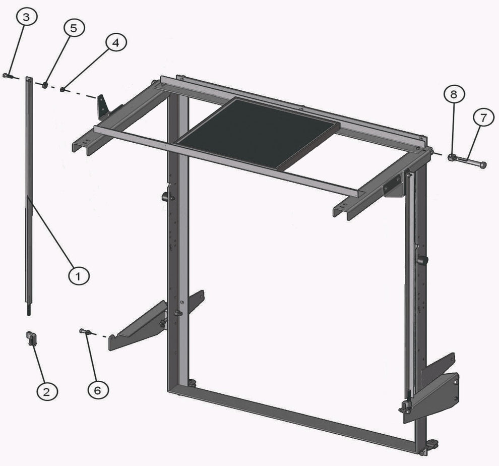 Eclipse AB 2220 SE Arrow Board - Solar Panel Lift Arm Assembly Parts By Allmand