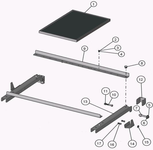 Eclipse AB 2220 SE Arrow Board - Single Solar Panel Adjustment Mount Assembly Parts By Allmand