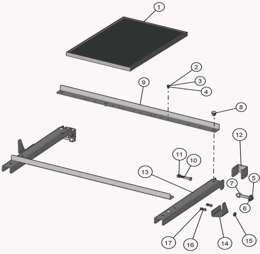 Eclipse AB 2220 SE Arrow Board - Single Solar Panel Adjustment Mount Assembly Parts By Allmand