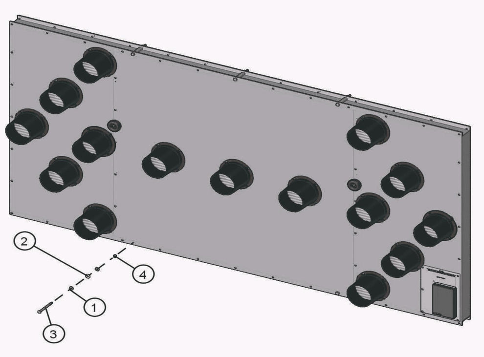 Eclipse AB 2220 SE Arrow Board - Arrowboard Sign Hardware Assembly Parts By Allmand