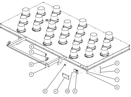 Eclipse AB 2400 SE Arrow Board-Sign Board Controller Logic and Pulley Install Group Assembly Parts By Allmand
