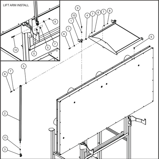 Eclipse AB 2400 SE Arrow Board-Single 50 Watt Solar Panel Group (1 of 2) Assembly Parts By Allmand