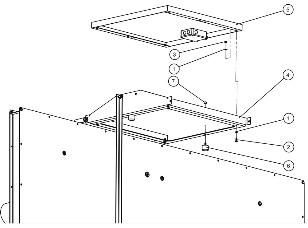 Eclipse AB 2400 SE Arrow Board-Single 50 Watt Solar Panel Group (2 of 2) Assembly Parts By Allmand