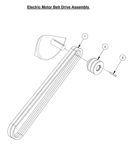 CC500MXL2 Electric Motor Belt Drive Assembly