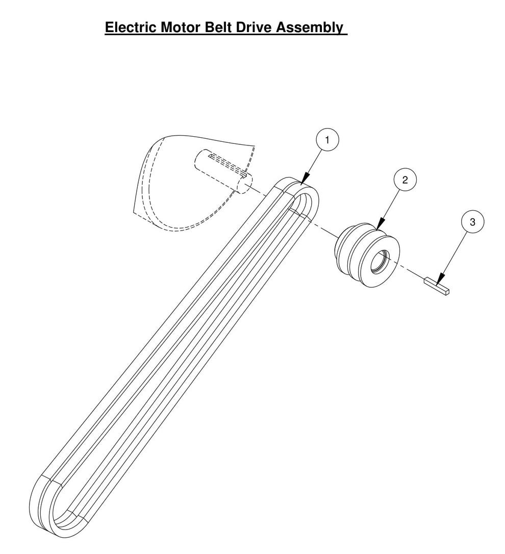 CC500MXL2 Electric Motor Belt Drive Assembly
