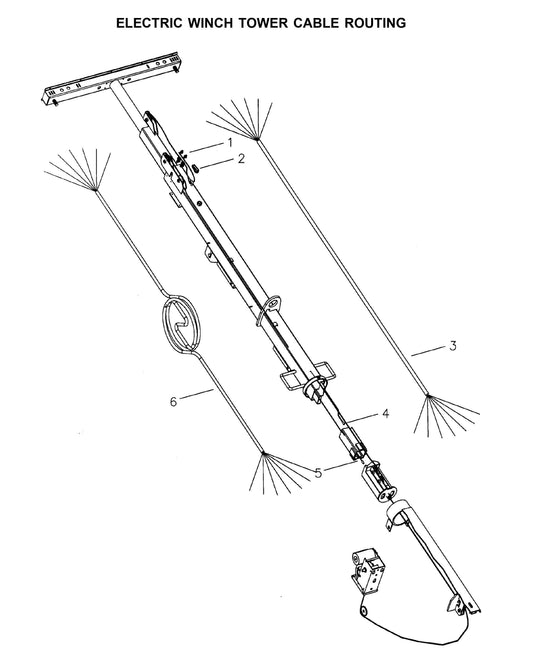 Maxi-Lite Laydown 15-20KW-Electric Winch Tower Cable Routing Parts By Allmand