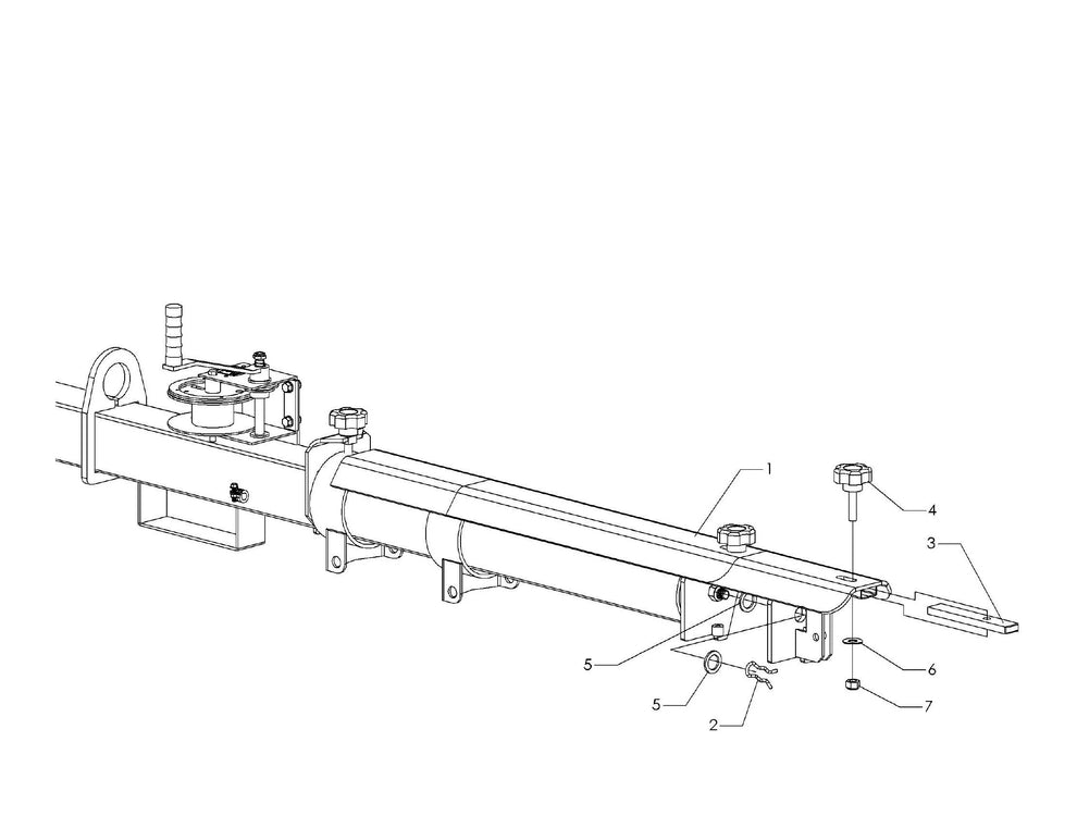 Maxi-Lite 15330 and 20330-Electric Winch Mast Pivot Section Assembly Parts By Allmand