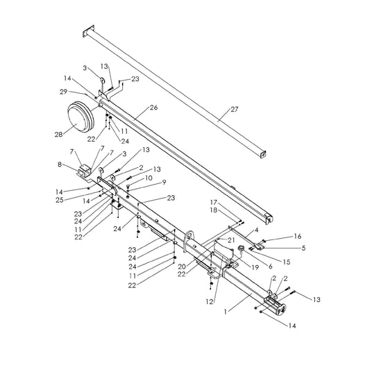 Maxi-Lite Laydown 6-8KW-Electric Winch Tower Assembly Parts By Allmand