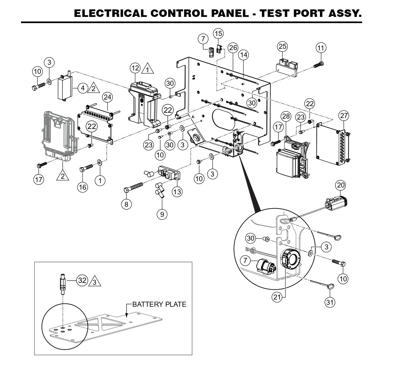 HTX6H Electrical Control Panel-Test Port Assembly