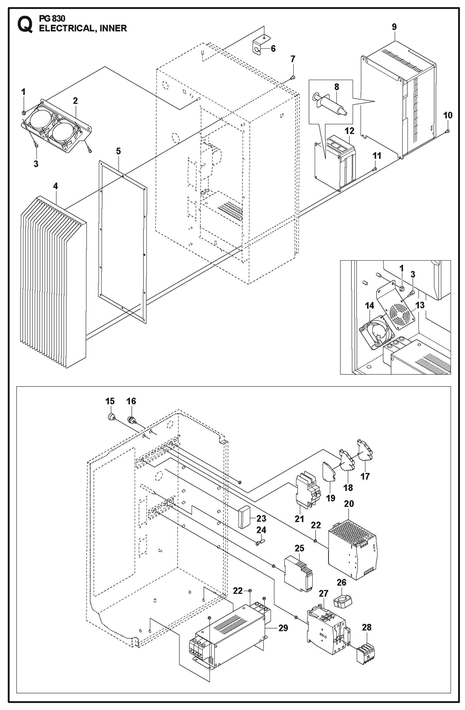 Electrical, Inner Parts For PG 830 By Husqvarna