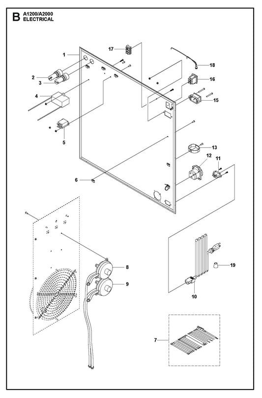 Electrical Parts For A2000 By Husqvarna