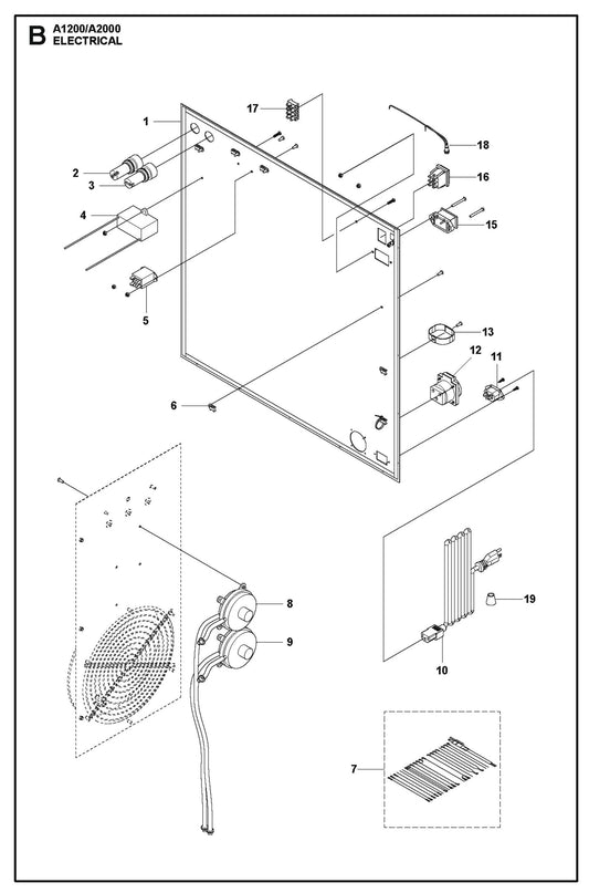 Electrical Parts For A1200 By Husqvarna