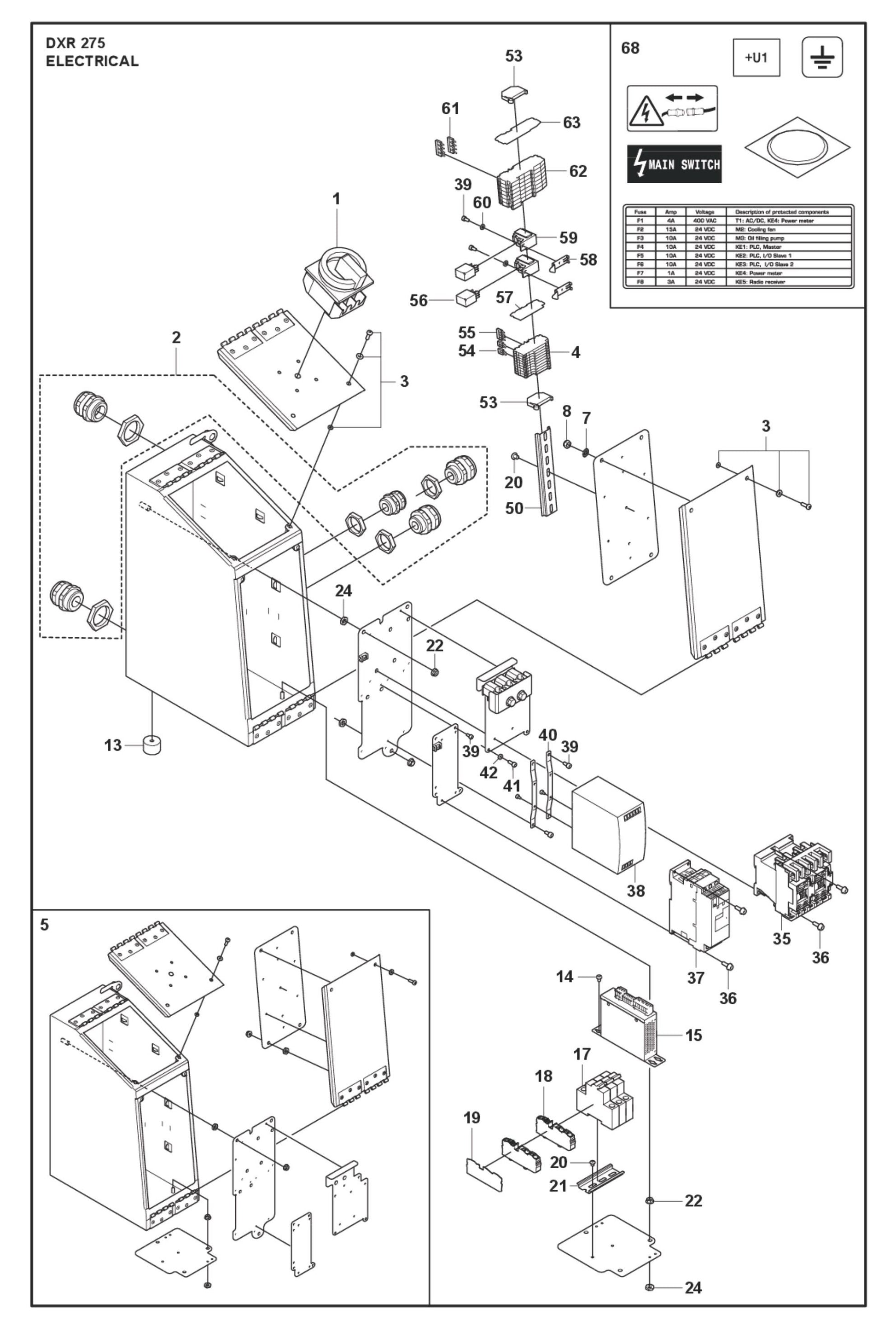 Electrical Parts for DXR 275 By Husqvarna