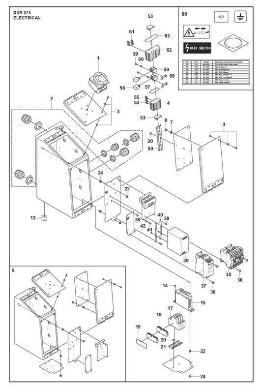 Electrical Parts for DXR 275 By Husqvarna