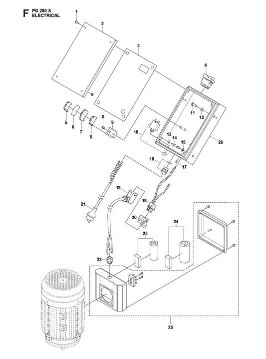 Electrical Parts For PG 280 S v.1 By Husqvarna