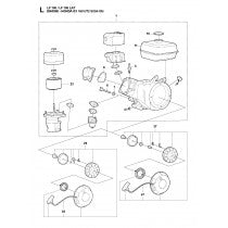 Engine-Honda GX 160 UT2 SXS4 OH Parts For LF 100 LAT By Husqvarna