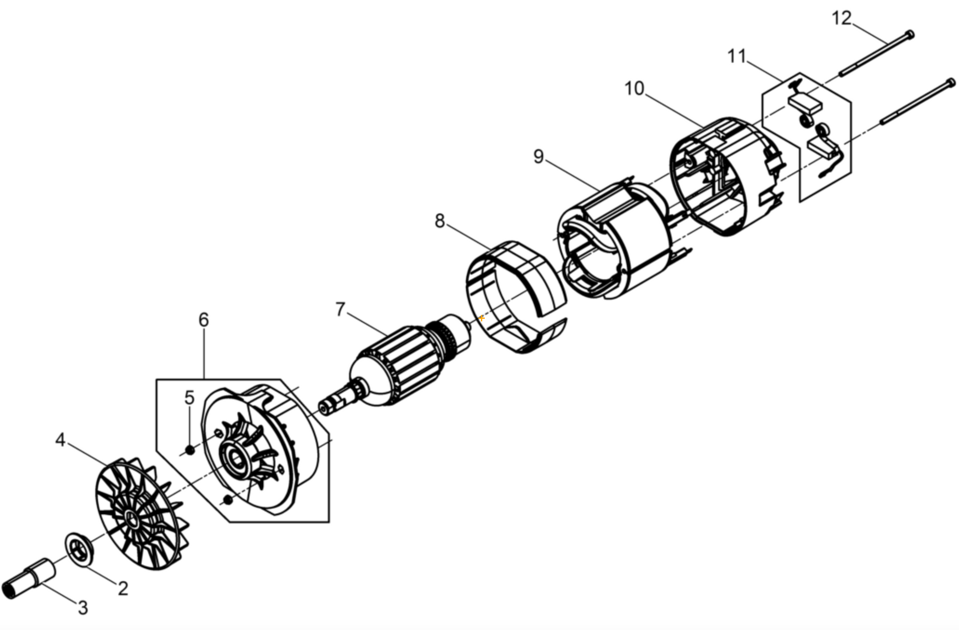 Engine Assembly Parts for M2500 150V Concrete Vibrators