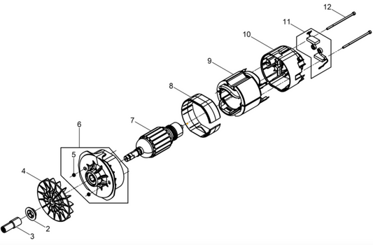 Engine Assembly Parts for M2500 150V Concrete Vibrators