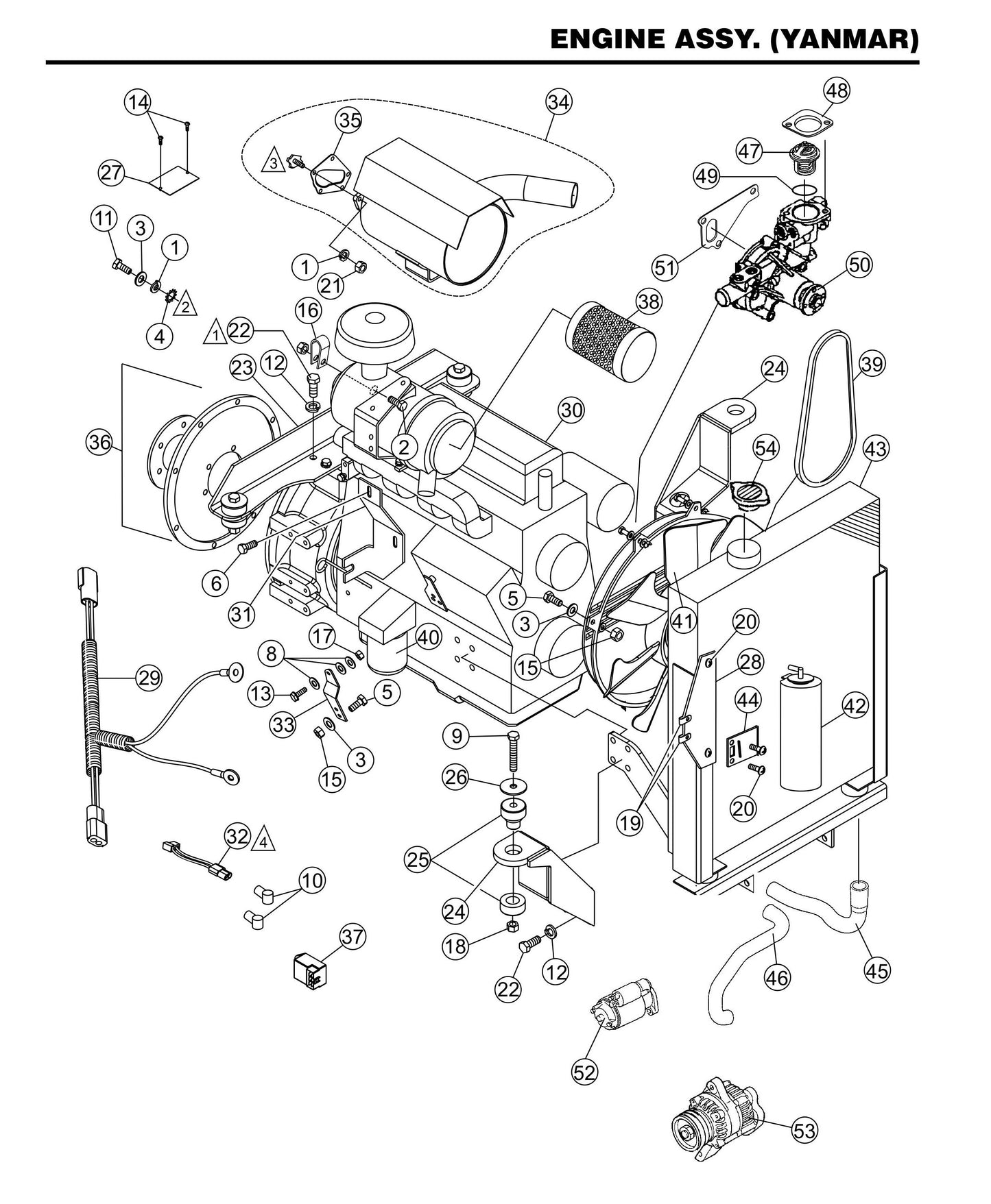 STX55J6-Y6 Engine Assembly (Yanmar)
