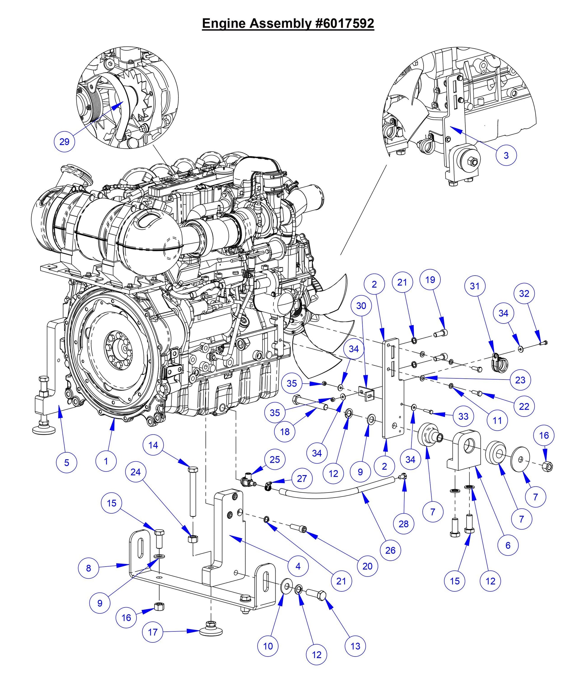 CC7574DD Engine Assembly