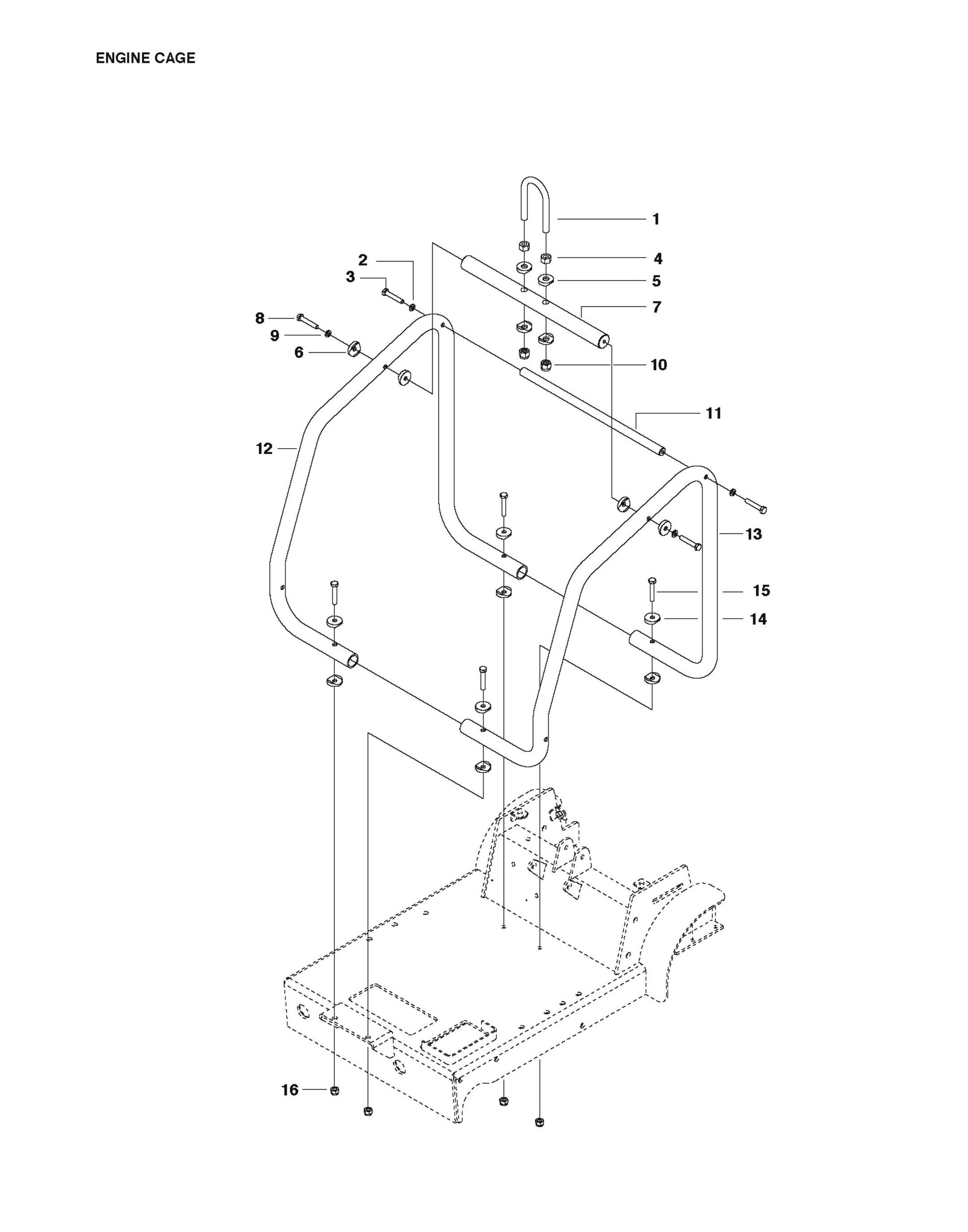Engine Cage For FS524 By Husqvarna