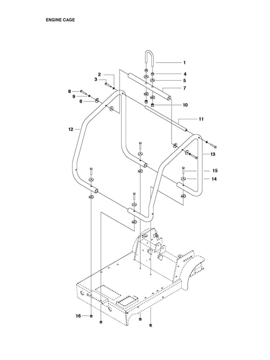 Engine Cage For FS520 By Husqvarna