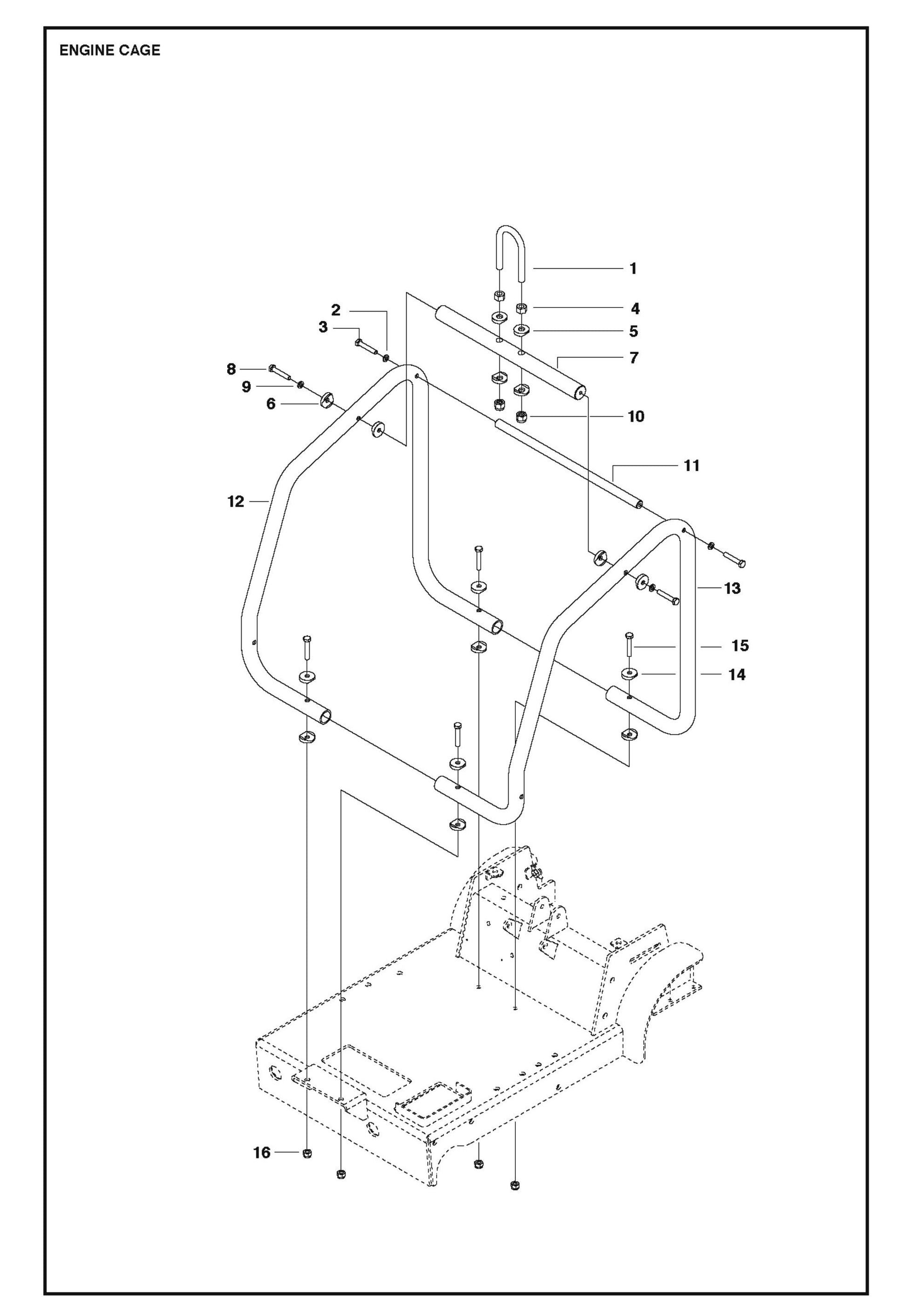 Engine Cage For FS513 By Husqvarna