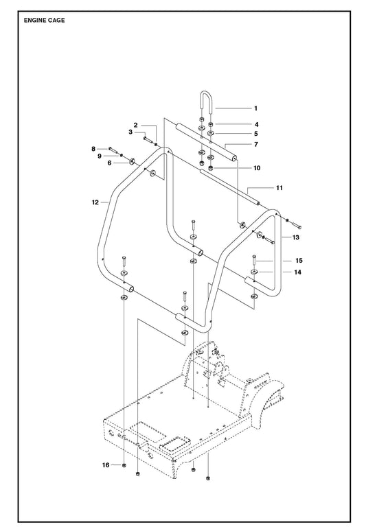 Engine Cage For FS513 By Husqvarna