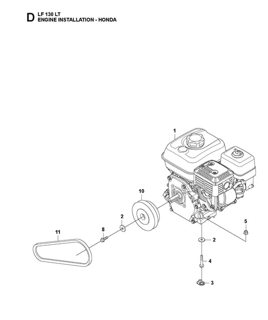 Engine Installation-Honda Parts For LF 130 LT Petrol By Husqvarna