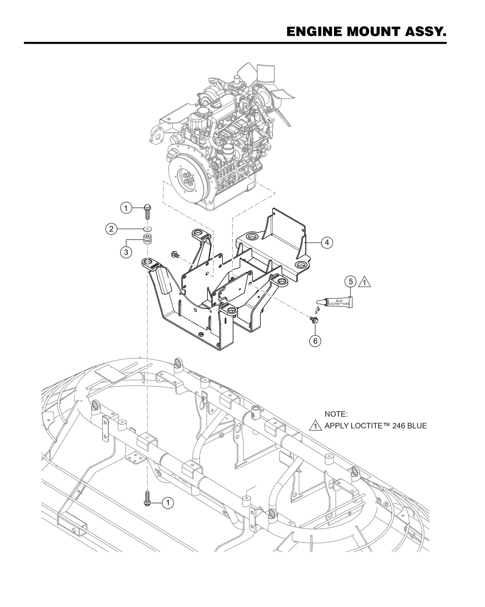 HHXDF4 HHXDF5 Engine Mount Assembly