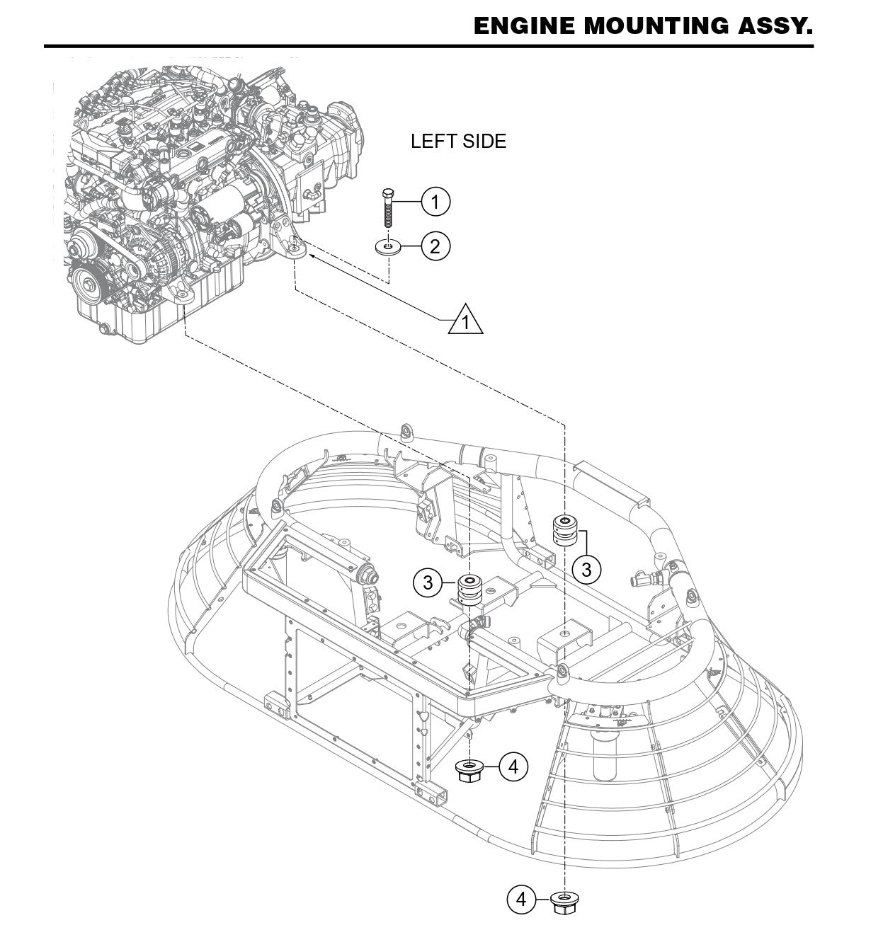 HTX6H Engine Mounting Assembly