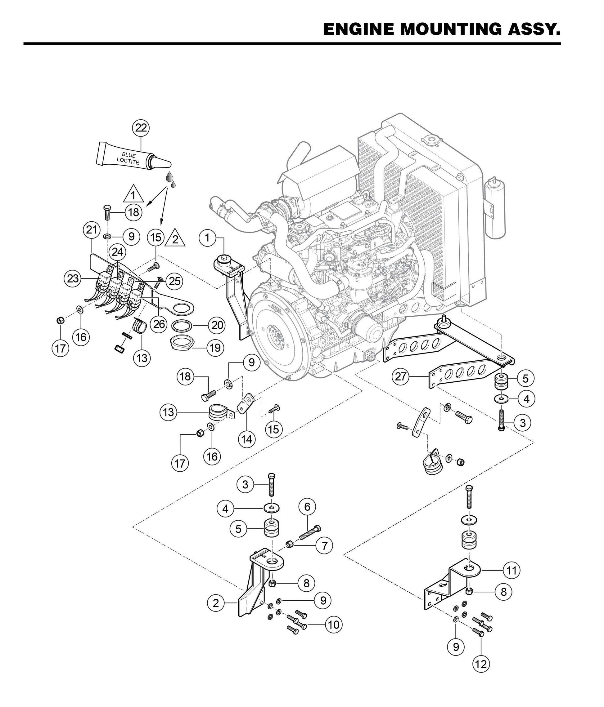 STXD6I Engine Mounting Assembly