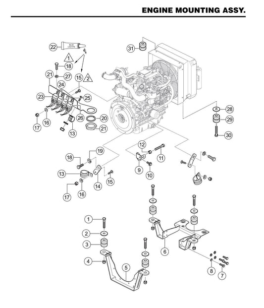 HTXD6I Engine Mounting Assembly