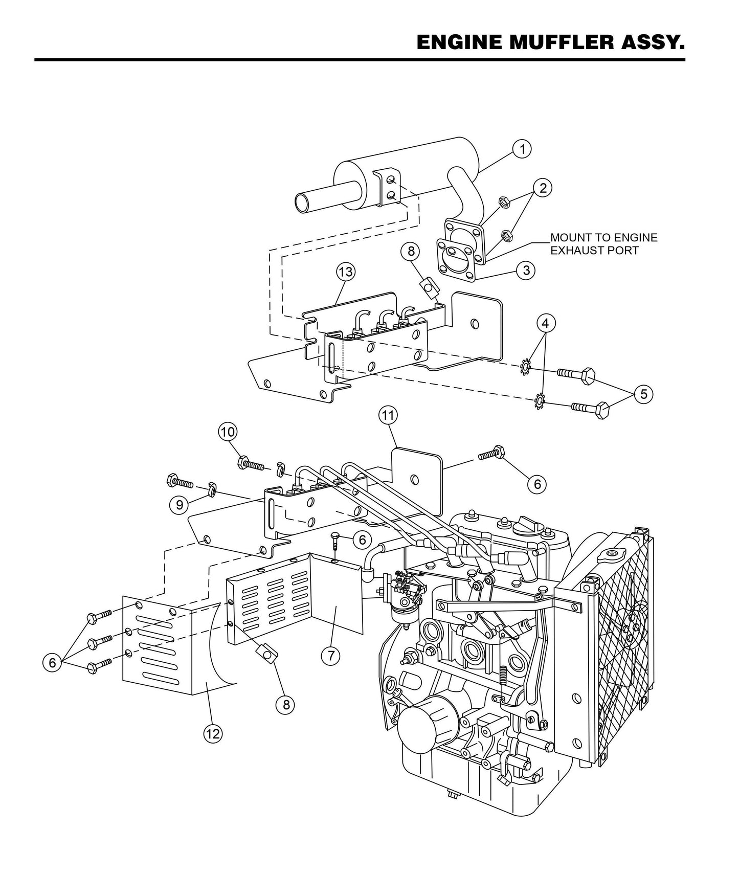 HHN31VTCSL5 Engine Muffler Assembly