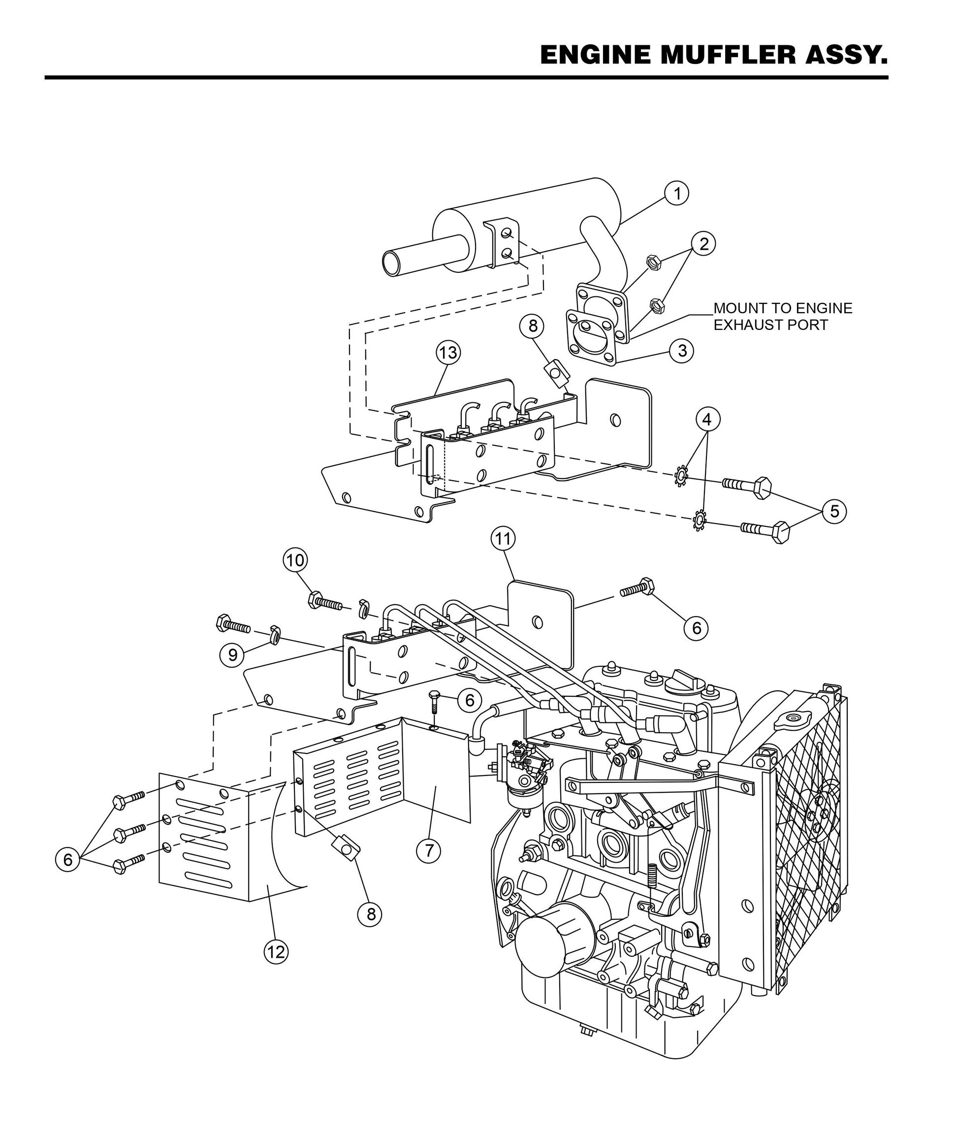 HHN31VTCSL5 Engine Muffler Assembly
