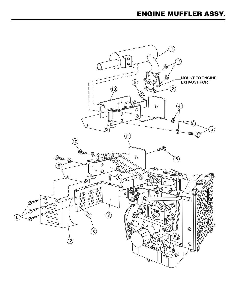 HHN31VTCSL5 Engine Muffler Assembly