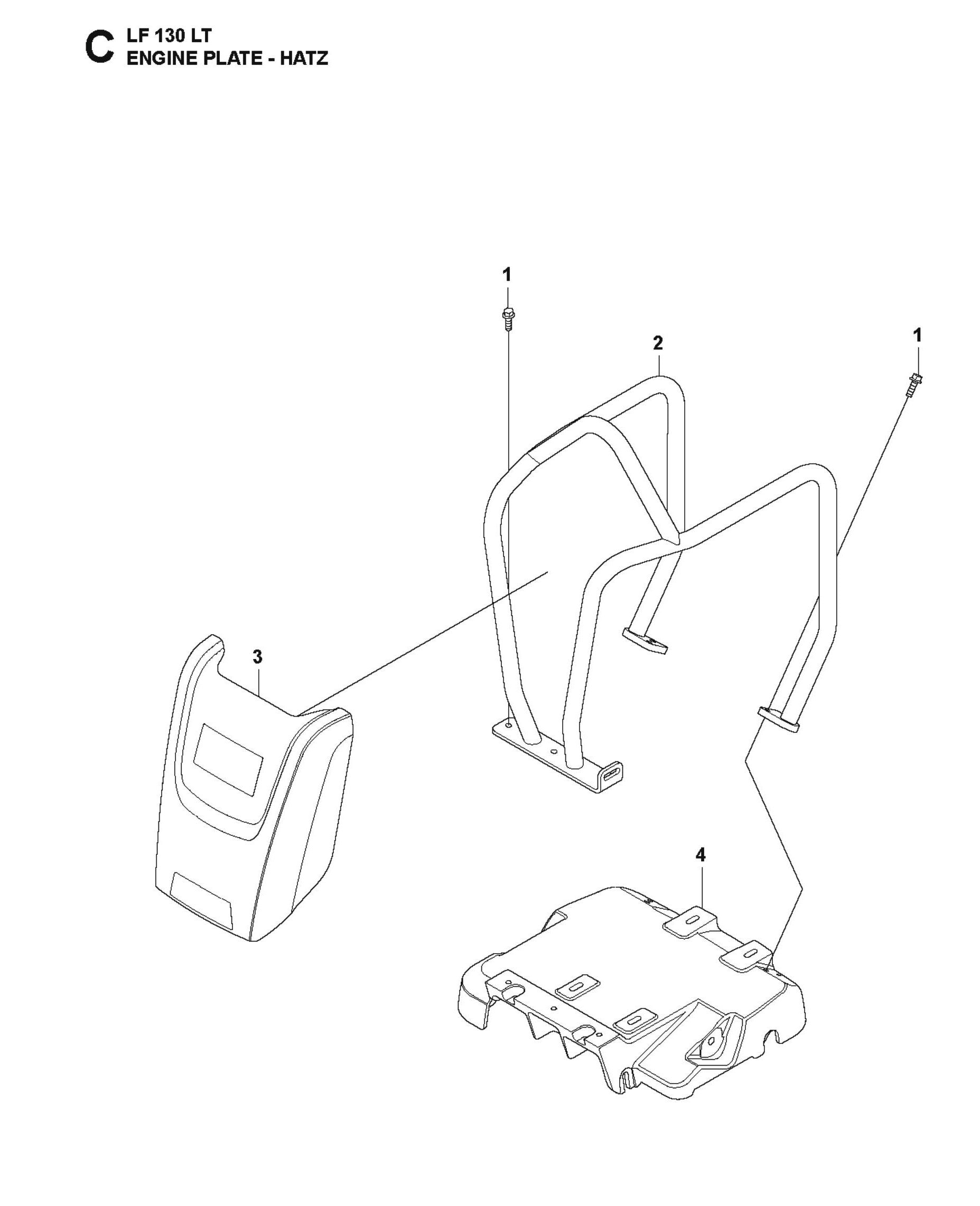 Engine Plate-Hatz Parts For LF 130 LT Petrol By Husqvarna